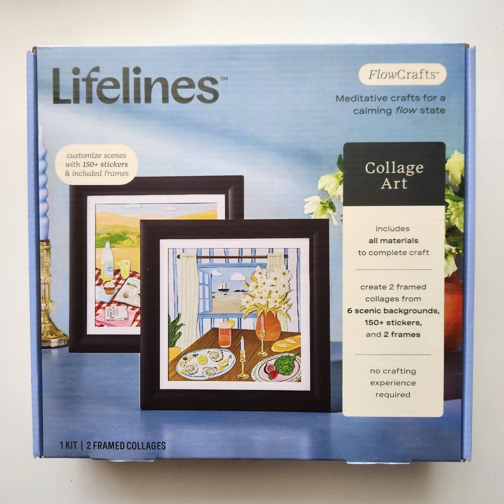 Lifelines FlowCrafts, Collage Art Kit - Miniature Framed Collages from 6 Scenic